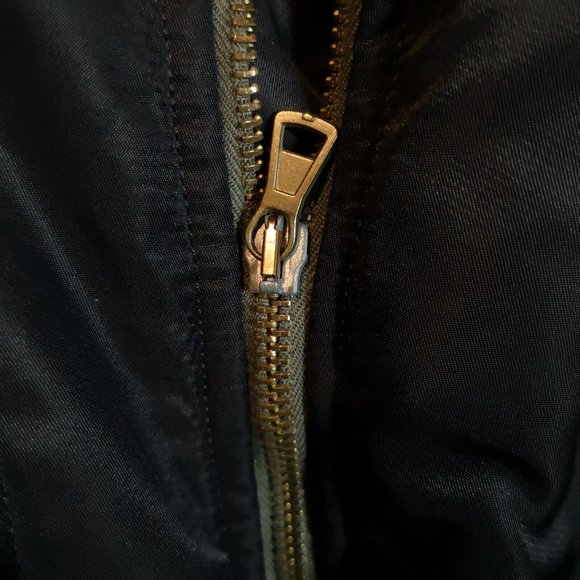 VTG Energie Men's LRG Bomber Jacket Italian90s Vespa Scoot Expo Denim collar - Picture 9 of 16